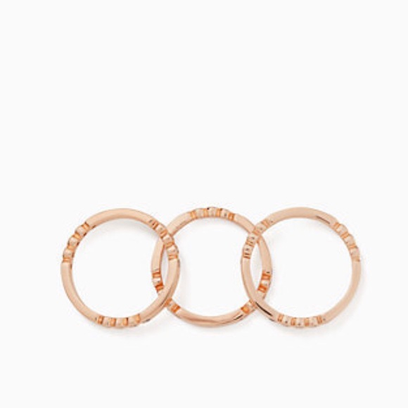 Kate Spade Stackable Rose Gold Rings - Picture 3 of 7